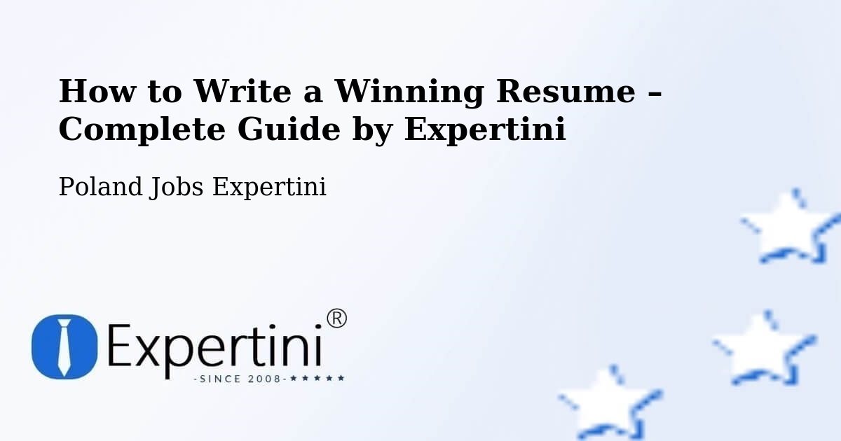Resume Writing Guide for Job Seekers – Koszalin - Koszalin, Poland Jobs Expertini